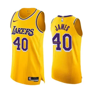 Nike Los Angeles Lakers Lebron James 40k Points Miesten Pelipaita Icon Edition Swingman Keltainen