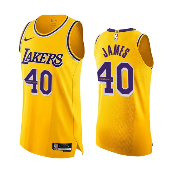 Nike Los Angeles Lakers Lebron James 40k Points Miesten Pelipaita Icon Edition Swingman Keltainen Nike Los Angeles Lakers Lebron James 40k Points Miesten Pelipaita Icon Edition Swingman Keltainen