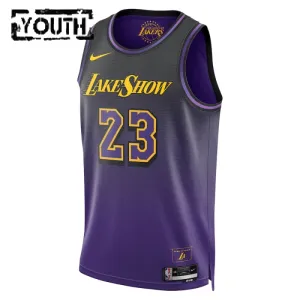 Nike Los Angeles Lakers Lebron James Lasten Pelipaita City Edition 2024-25 Swingman Violetti