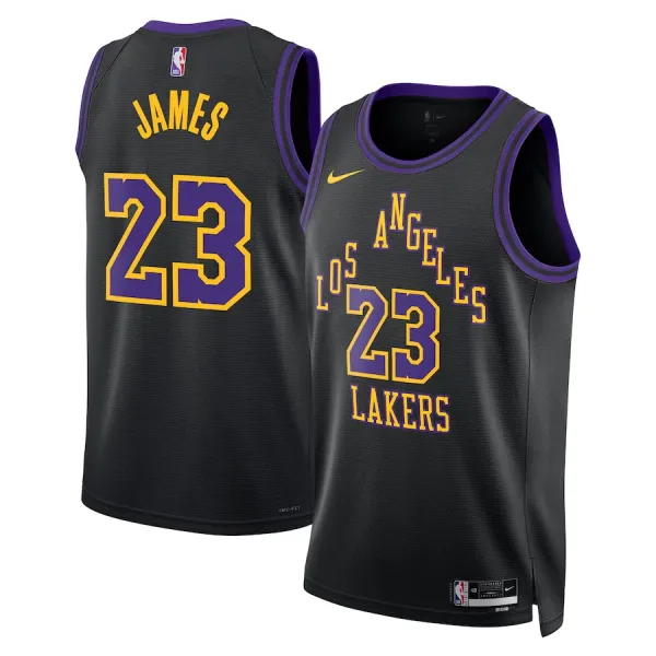 Nike Los Angeles Lakers Lebron James Miesten Pelipaita City Edition 2023-24 Swingman Musta Nike Los Angeles Lakers Lebron James Miesten Pelipaita City Edition 2023-24 Swingman Musta