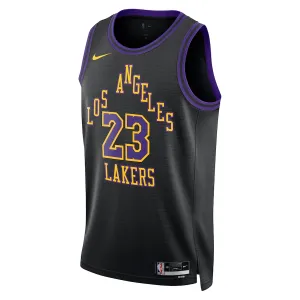 Nike Los Angeles Lakers Lebron James Miesten Pelipaita City Edition 2023-24 Swingman Musta