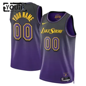 Nike Los Angeles Lakers Personoitava Lasten Pelipaita City Edition 2024-25 Swingman Violetti