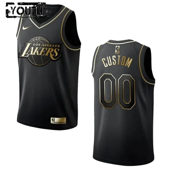 Nike Los Angeles Lakers Personoitava Lasten Pelipaita Golden Edition Swingman Musta Nike Los Angeles Lakers Personoitava Lasten Pelipaita Golden Edition Swingman Musta