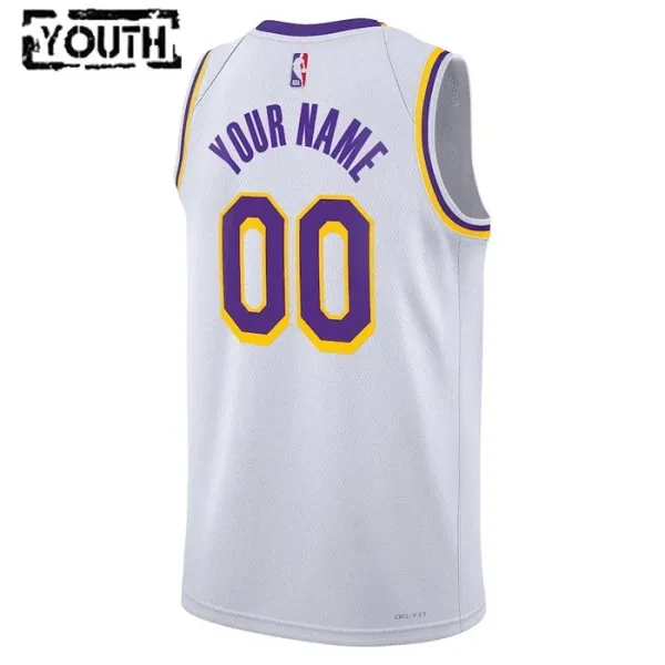 Nike Los Angeles Lakers Personoitava Lasten Pelipaita Icon Edition Swingman Valkoinen