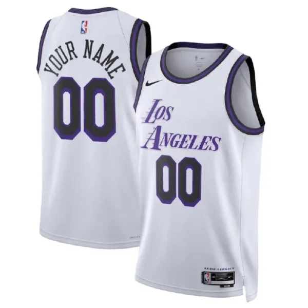 Nike Los Angeles Lakers Personoitava Miesten Pelipaita City Edition 2022-23 Swingman Valkoinen Nike Los Angeles Lakers Personoitava Miesten Pelipaita City Edition 2022-23 Swingman Valkoinen