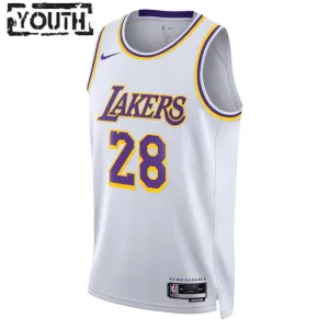 Nike Los Angeles Lakers Rui Hachimura 28 Lasten Pelipaita Association Edition Swingman Valkoinen