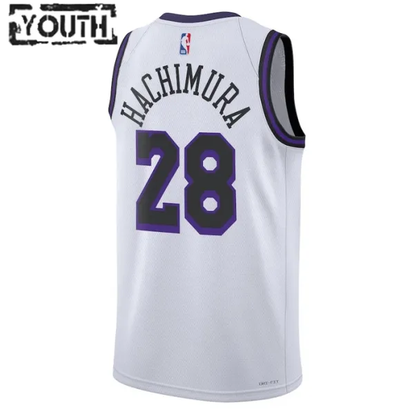 Nike Los Angeles Lakers Rui Hachimura 28 Lasten Pelipaita City Edition 2022-23 Swingman Valkoinen