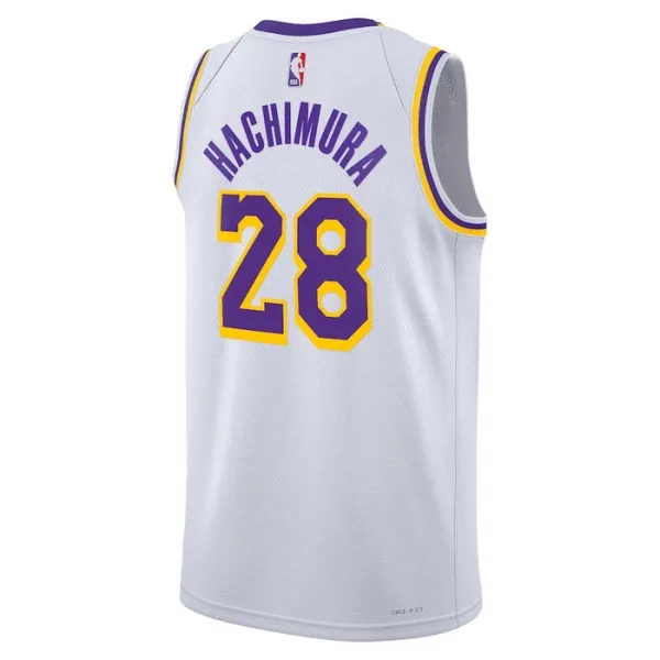 Nike Los Angeles Lakers Rui Hachimura 28 Miesten Pelipaita Association Edition Swingman Valkoinen