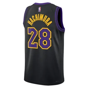 Nike Los Angeles Lakers Rui Hachimura 28 Miesten Pelipaita City Edition 2023-24 Swingman Musta