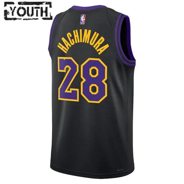 Nike Los Angeles Lakers Rui Hachimura Lasten Pelipaita City Edition 2023-24 Swingman Musta