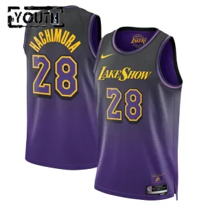 Nike Los Angeles Lakers Rui Hachimura Lasten Pelipaita City Edition 2024-25 Swingman Violetti
