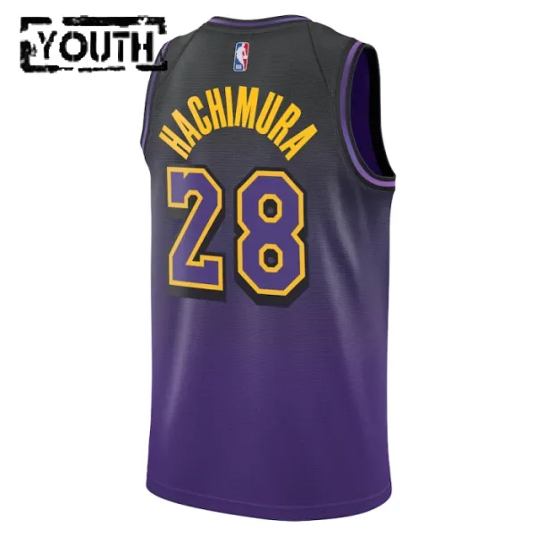 Nike Los Angeles Lakers Rui Hachimura Lasten Pelipaita City Edition 2024-25 Swingman Violetti