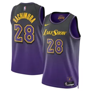 Nike Los Angeles Lakers Rui Hachimura Miesten Pelipaita City Edition 2024-25 Swingman Violetti