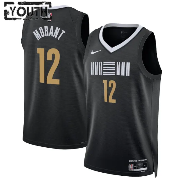 Nike Memphis Grizzlies Ja Morant Lasten Pelipaita City Edition 2023-24 Swingman Musta Nike Memphis Grizzlies Ja Morant Lasten Pelipaita City Edition 2023-24 Swingman Musta
