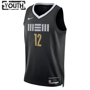 Nike Memphis Grizzlies Ja Morant Lasten Pelipaita City Edition 2023-24 Swingman Musta