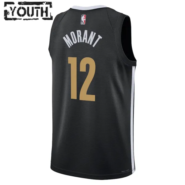 Nike Memphis Grizzlies Ja Morant Lasten Pelipaita City Edition 2023-24 Swingman Musta