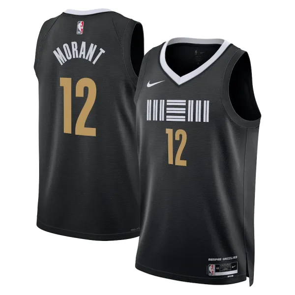 Nike Memphis Grizzlies Ja Morant Miesten Pelipaita City Edition 2023-24 Swingman Musta Nike Memphis Grizzlies Ja Morant Miesten Pelipaita City Edition 2023-24 Swingman Musta