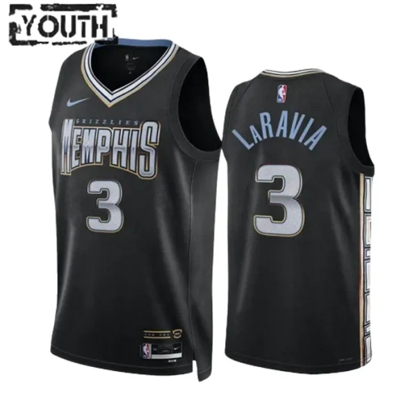 Nike Memphis Grizzlies Jake Laravia 3 Lasten Pelipaita City Edition 2022-23 Swingman Musta Nike Memphis Grizzlies Jake Laravia 3 Lasten Pelipaita City Edition 2022-23 Swingman Musta