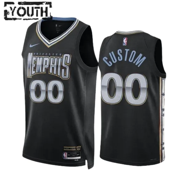 Nike Memphis Grizzlies Personoitava Lasten Pelipaita City Edition 2022-23 Swingman Musta Nike Memphis Grizzlies Personoitava Lasten Pelipaita City Edition 2022-23 Swingman Musta