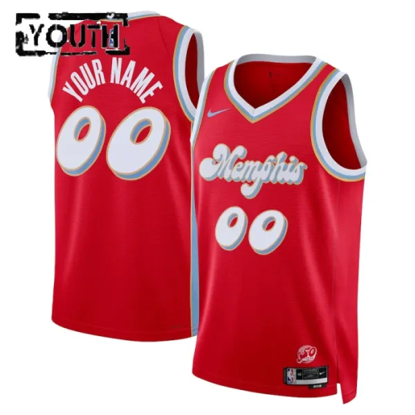 Nike Memphis Grizzlies Personoitava Lasten Pelipaita City Edition 2024-25 Swingman Punainen Nike Memphis Grizzlies Personoitava Lasten Pelipaita City Edition 2024-25 Swingman Punainen