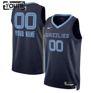 Nike Memphis Grizzlies Personoitava Lasten Pelipaita Icon Edition Swingman Laivasto