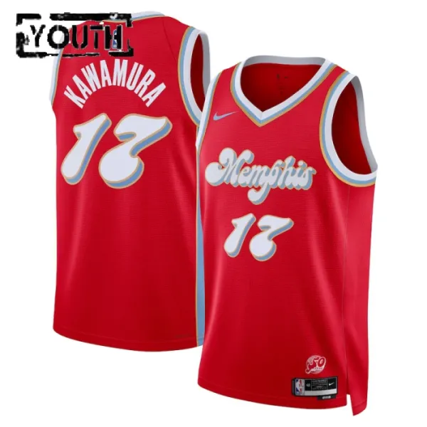 Nike Memphis Grizzlies Yuki Kawamura Lasten Pelipaita City Edition 2024-25 Swingman Punainen Nike Memphis Grizzlies Yuki Kawamura Lasten Pelipaita City Edition 2024-25 Swingman Punainen
