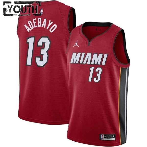 Miami Heat Jordan Bam Adebayo 13 Lasten Pelipaita Icon Edition Swingman Punainen Miami Heat Jordan Bam Adebayo 13 Lasten Pelipaita Icon Edition Swingman Punainen