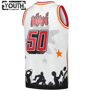 Miami Heat Mitchell Ness x Tats Cru Edition Lasten Pelipaita Hardwood Classics 2023-24 Swingman Valkoinen