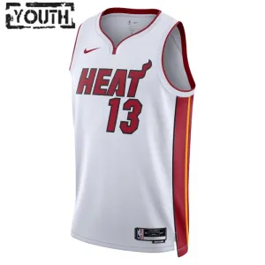 Nike Miami Heat Bam Adebayo 13 Lasten Pelipaita Association Edition Swingman Valkoinen