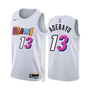 Nike Miami Heat Bam Adebayo 13 Miesten Pelipaita City Edition 2022-23 Swingman Valkoinen