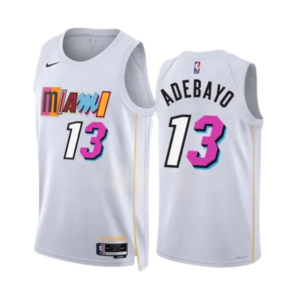Nike Miami Heat Bam Adebayo 13 Miesten Pelipaita City Edition 2022-23 Swingman Valkoinen Nike Miami Heat Bam Adebayo 13 Miesten Pelipaita City Edition 2022-23 Swingman Valkoinen