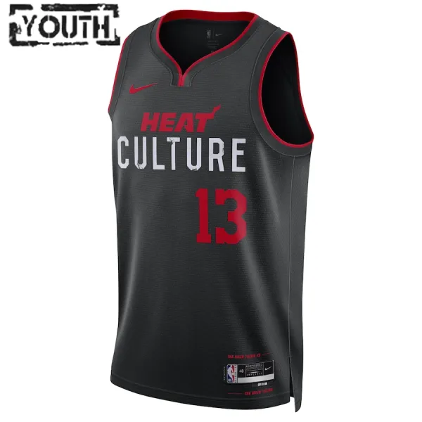 Nike Miami Heat Bam Adebayo Lasten Pelipaita City Edition 2023-24 Swingman Musta