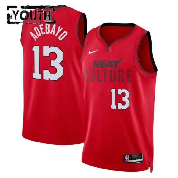 Nike Miami Heat Bam Adebayo Lasten Pelipaita City Edition 2024-25 Swingman Punainen Nike Miami Heat Bam Adebayo Lasten Pelipaita City Edition 2024-25 Swingman Punainen