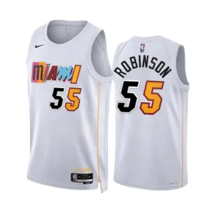 Nike Miami Heat Duncan Robinson 55 Miesten Pelipaita City Edition 2022-23 Swingman Valkoinen