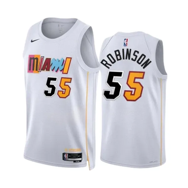 Nike Miami Heat Duncan Robinson 55 Miesten Pelipaita City Edition 2022-23 Swingman Valkoinen Nike Miami Heat Duncan Robinson 55 Miesten Pelipaita City Edition 2022-23 Swingman Valkoinen