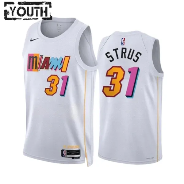 Nike Miami Heat Max Strus 31 Lasten Pelipaita City Edition 2022-23 Swingman Valkoinen Nike Miami Heat Max Strus 31 Lasten Pelipaita City Edition 2022-23 Swingman Valkoinen