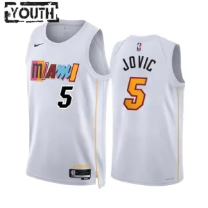 Nike Miami Heat Nikola Jovic 5 Lasten Pelipaita City Edition 2022-23 Swingman Valkoinen
