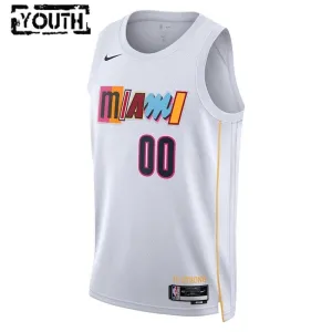 Nike Miami Heat Personoitava Lasten Pelipaita City Edition 2022-23 Swingman Valkoinen