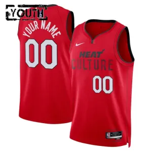 Nike Miami Heat Personoitava Lasten Pelipaita City Edition 2024-25 Swingman Punainen