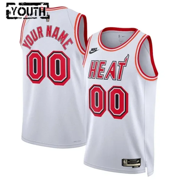 Nike Miami Heat Personoitava Lasten Pelipaita Classic Edition 2022-23 Swingman Valkoinen Nike Miami Heat Personoitava Lasten Pelipaita Classic Edition 2022-23 Swingman Valkoinen