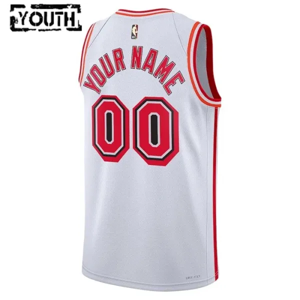 Nike Miami Heat Personoitava Lasten Pelipaita Classic Edition 2022-23 Swingman Valkoinen