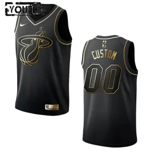 Nike Miami Heat Personoitava Lasten Pelipaita Golden Edition Swingman Musta Nike Miami Heat Personoitava Lasten Pelipaita Golden Edition Swingman Musta