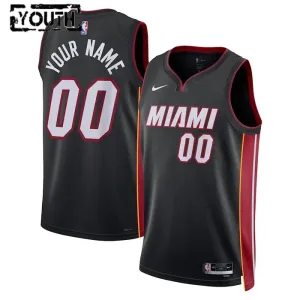 Nike Miami Heat Personoitava Lasten Pelipaita Icon Edition Swingman Musta