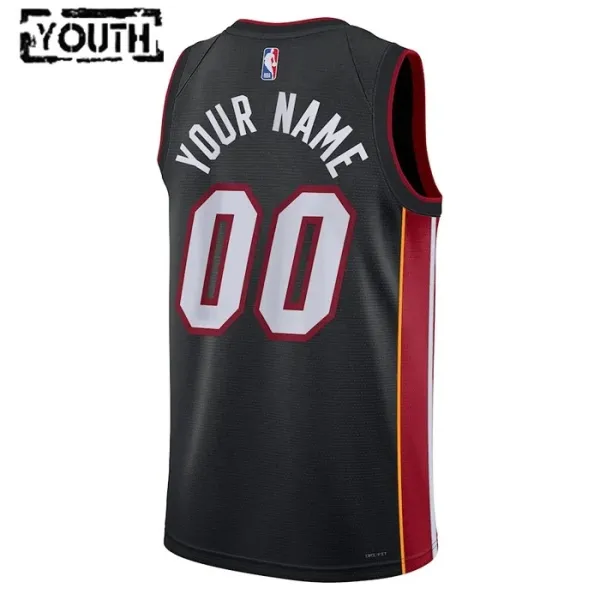 Nike Miami Heat Personoitava Lasten Pelipaita Icon Edition Swingman Musta