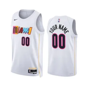 Nike Miami Heat Personoitava Miesten Pelipaita City Edition 2022-23 Swingman Valkoinen