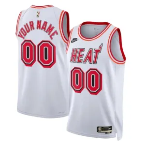 Nike Miami Heat Personoitava Miesten Pelipaita Classic Edition 2022-23 Swingman Valkoinen
