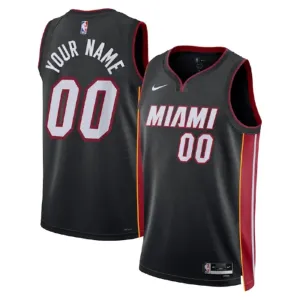Nike Miami Heat Personoitava Miesten Pelipaita Icon Edition Swingman Musta