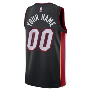 Nike Miami Heat Personoitava Miesten Pelipaita Icon Edition Swingman Musta