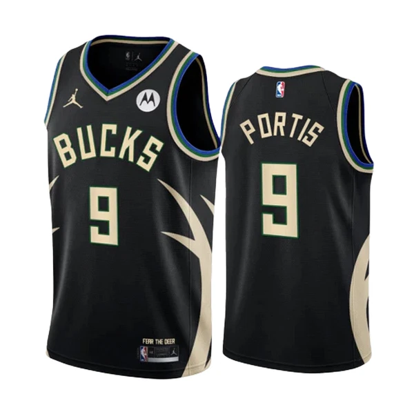 Milwaukee Bucks Bobby Portis JR 9 Jordan Miesten Pelipaita Statement Edition Swingman Musta Milwaukee Bucks Bobby Portis JR 9 Jordan Miesten Pelipaita Statement Edition Swingman Musta