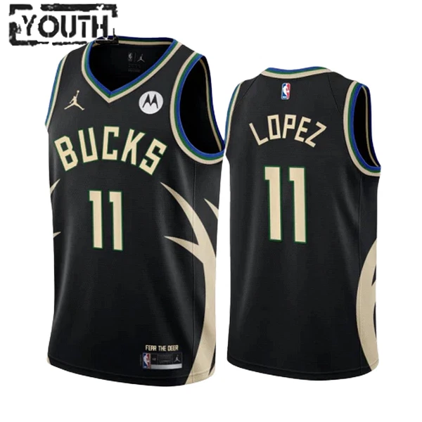 Milwaukee Bucks Brook Lopez 11 Jordan Lasten Pelipaita Statement Edition Swingman Musta Milwaukee Bucks Brook Lopez 11 Jordan Lasten Pelipaita Statement Edition Swingman Musta